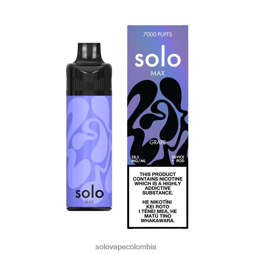 Solo E Cigarette - Solo MAX kit de cápsulas uva D26DLF67