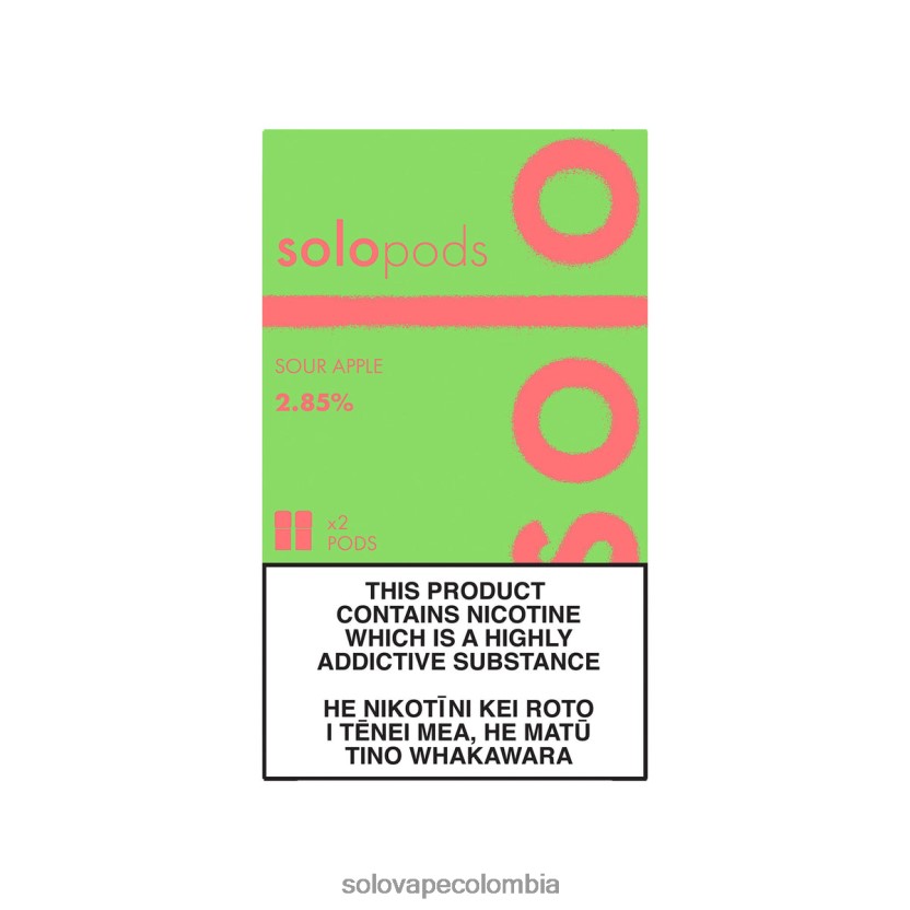 Solo Vape Bogotá - Solo paquete de 2 cápsulas de repuesto manzana agria D26DLF58