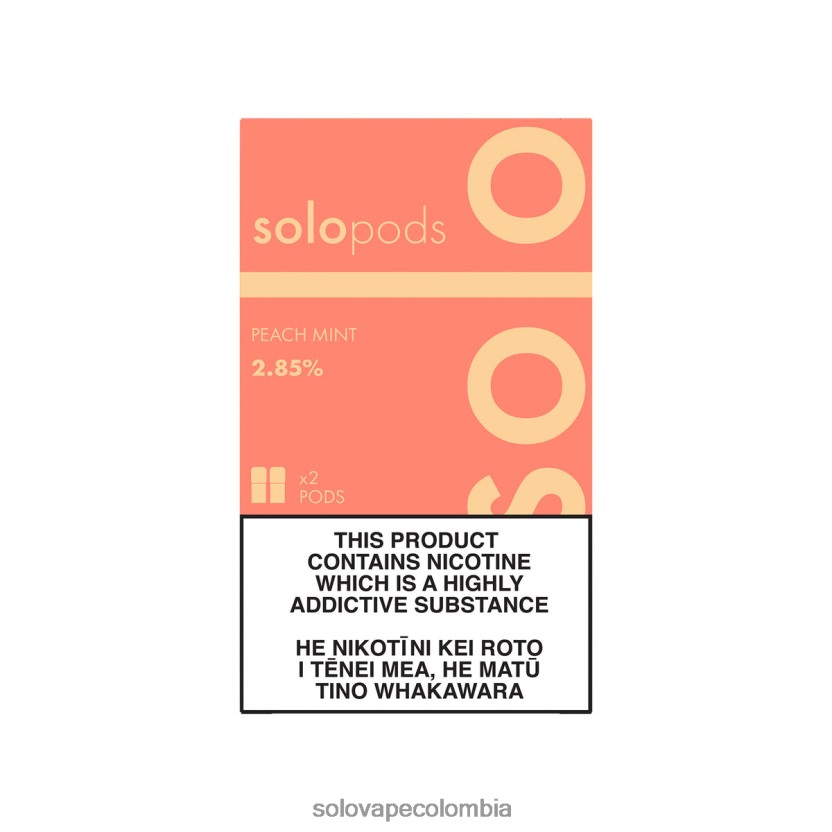 Solo Vape Colombia - Solo paquete de 2 cápsulas de repuesto menta durazno D26DLF57