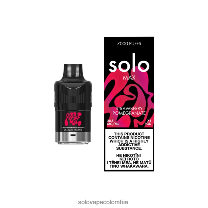 Solo Vape How Many Puffs - Solo MAX vaina granada de fresa D26DLF84