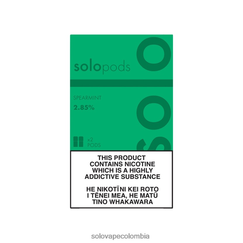 Solo Vape How Many Puffs - Solo paquete de 2 cápsulas de repuesto menta verde D26DLF62