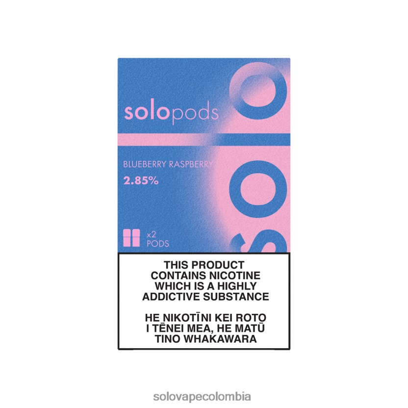 Solo Vape Venta - Solo paquete de 2 cápsulas de repuesto frambuesa arándano D26DLF53