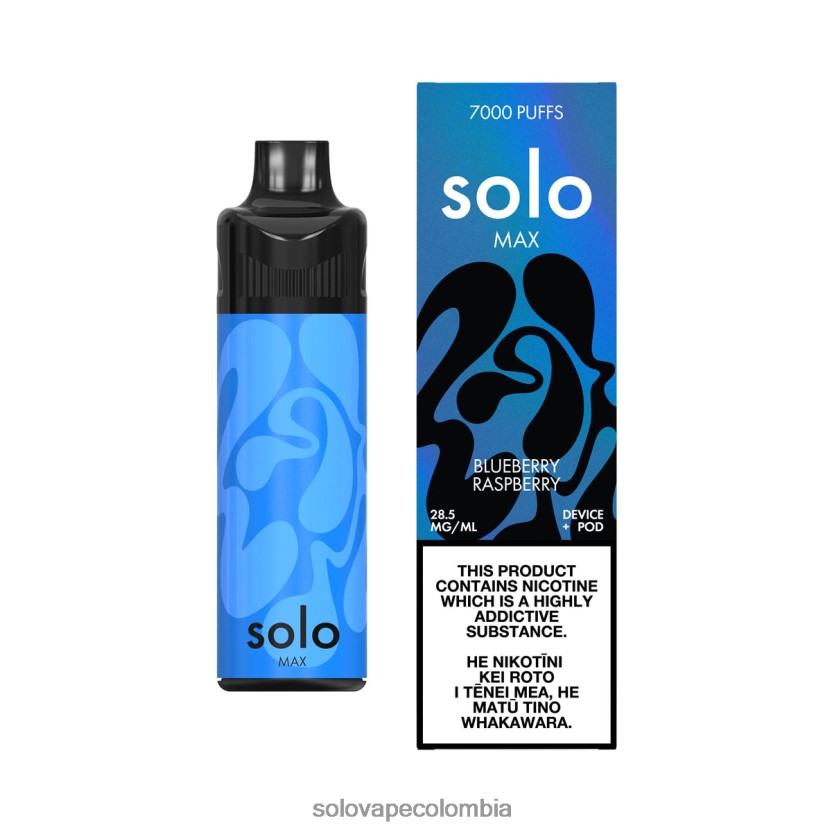 Vape Solo Desechable - Solo MAX kit de cápsulas frambuesa arándano D26DLF65