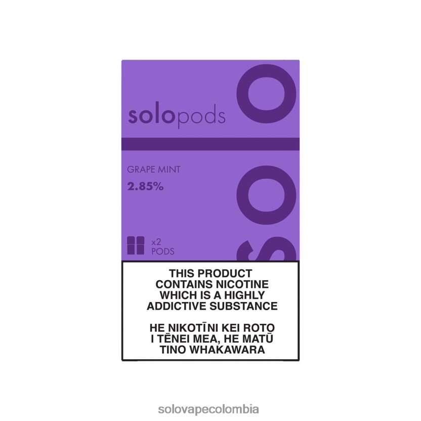 Vape Solo Desechable - Solo paquete de 2 cápsulas de repuesto menta de uva D26DLF54
