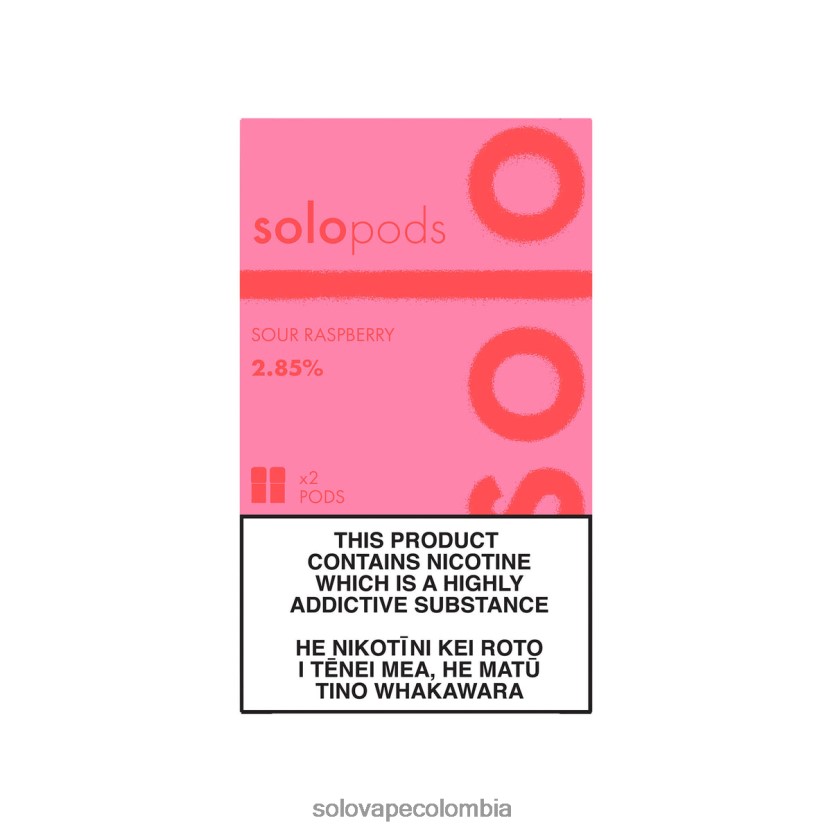 Vape Solo Flavours - Solo paquete de 2 cápsulas de repuesto frambuesa agria D26DLF59
