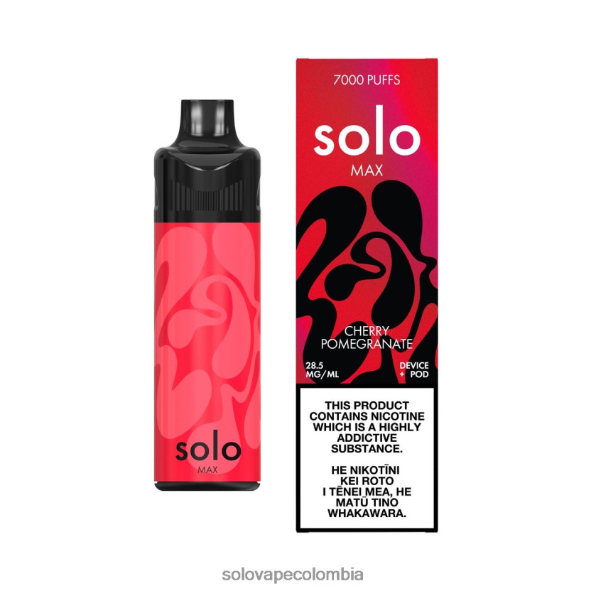 Vape Solo Sabores - Solo MAX kit de cápsulas granada cereza D26DLF66