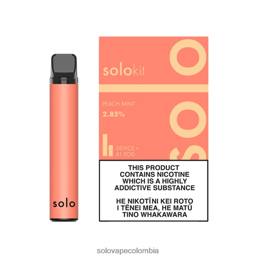 Vape Solo Sabores - Solo kit de cápsulas menta durazno D26DLF44